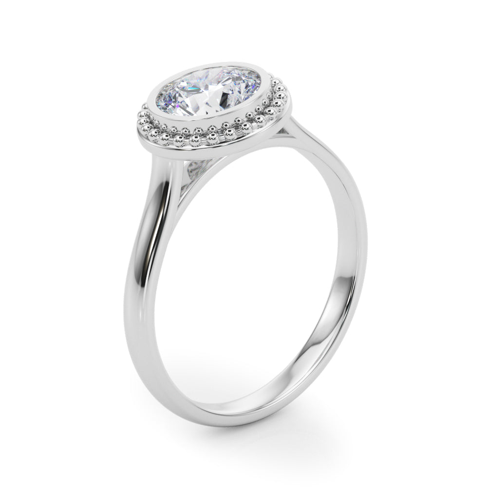 Round Bezel Diamond Solitaire Engagement Ring · 0.65 ct tw