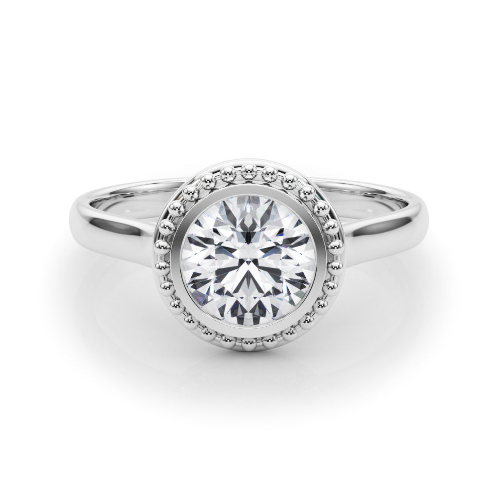 Round Bezel Diamond Solitaire Engagement Ring · 1.00 ct tw