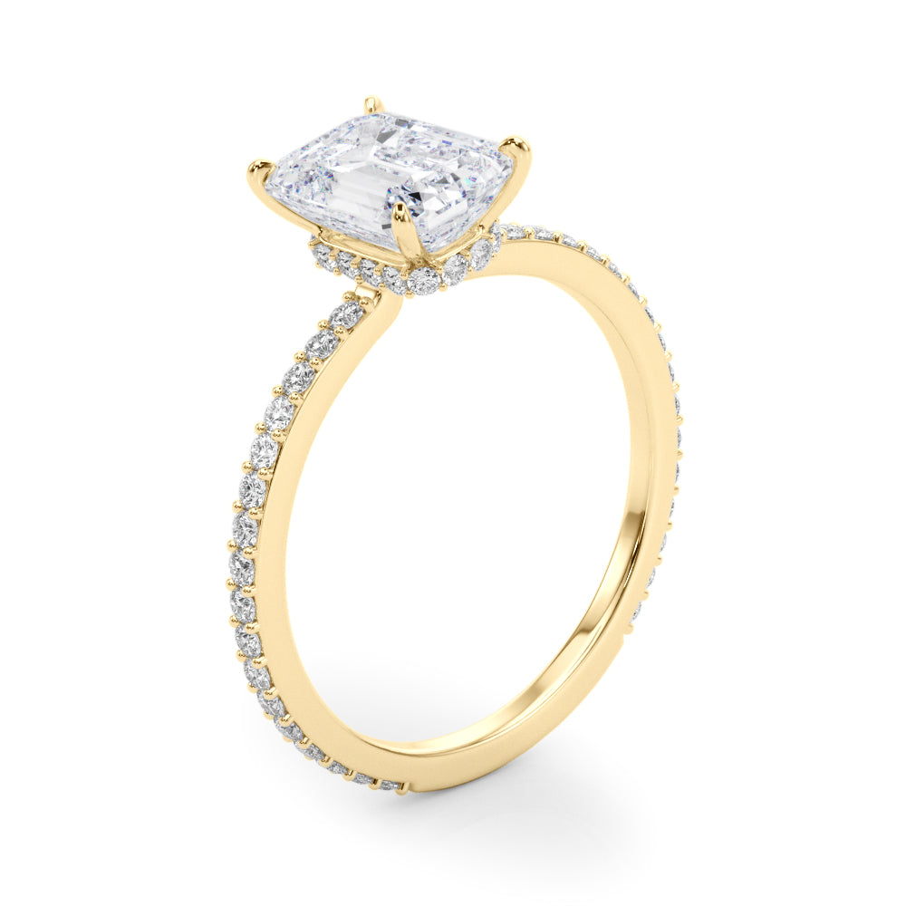 Emerald Hidden Halo Cut Center Diamond Engagement Ring · 2.35 ct tw
