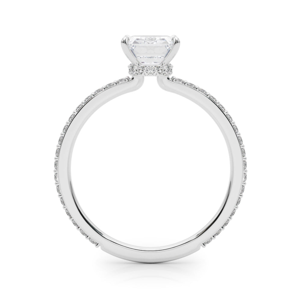 Emerald Hidden Halo Cut Center Diamond Engagement Ring · 2.35 ct tw