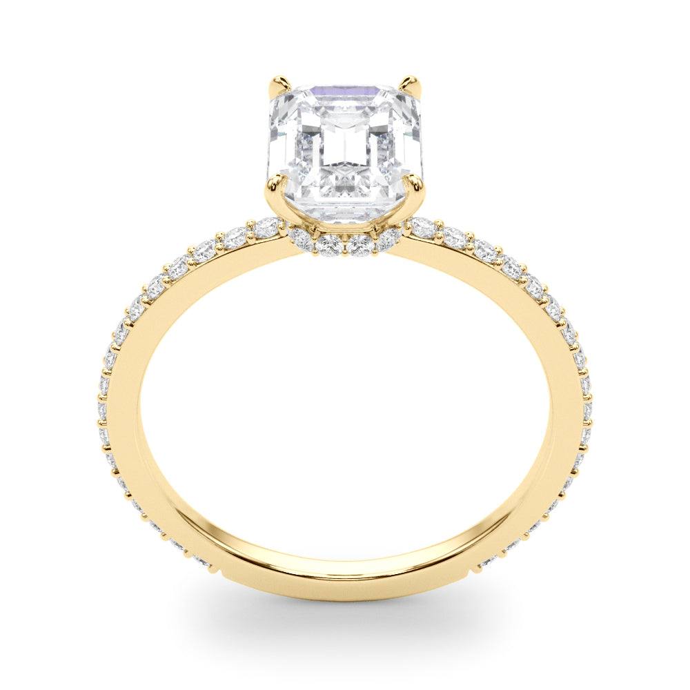 Emerald Hidden Halo Cut Center Diamond Engagement Ring · 2.35 ct tw