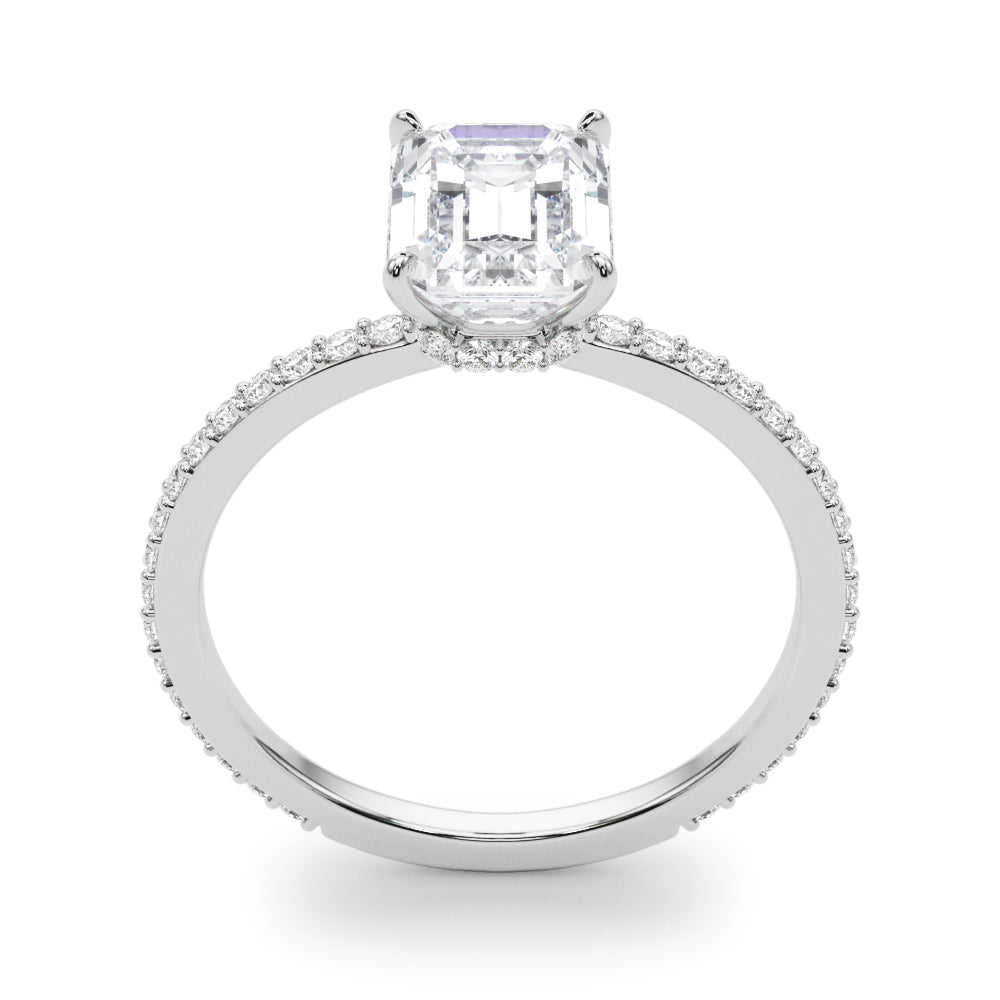 Emerald Hidden Halo Cut Center Diamond Engagement Ring · 2.35 ct tw