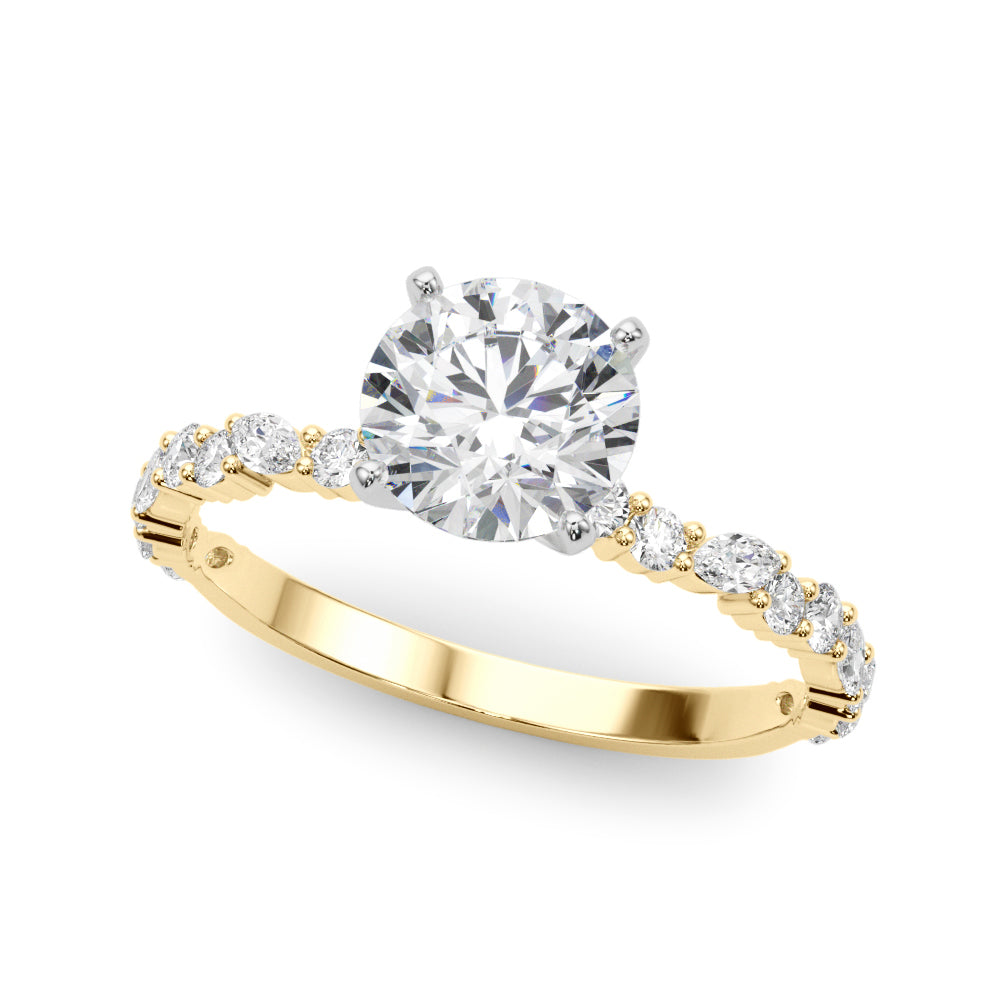 Round Marquise Diamond Engagement Ring · 0.42 ct tw