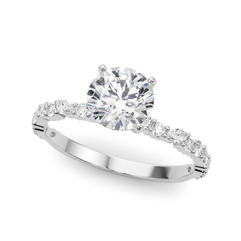 Round Marquise Diamond Engagement Ring · 0.42 ct tw
