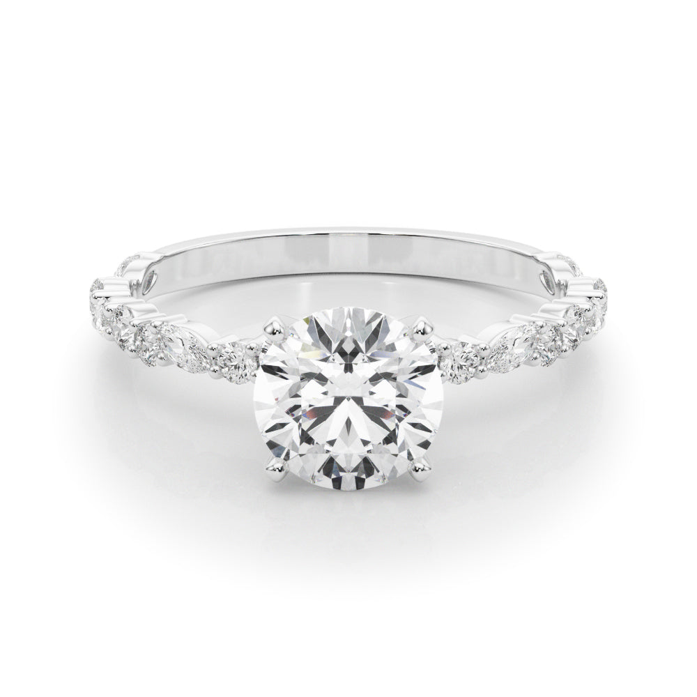 Round Marquise Diamond Engagement Ring · 0.42 ct tw