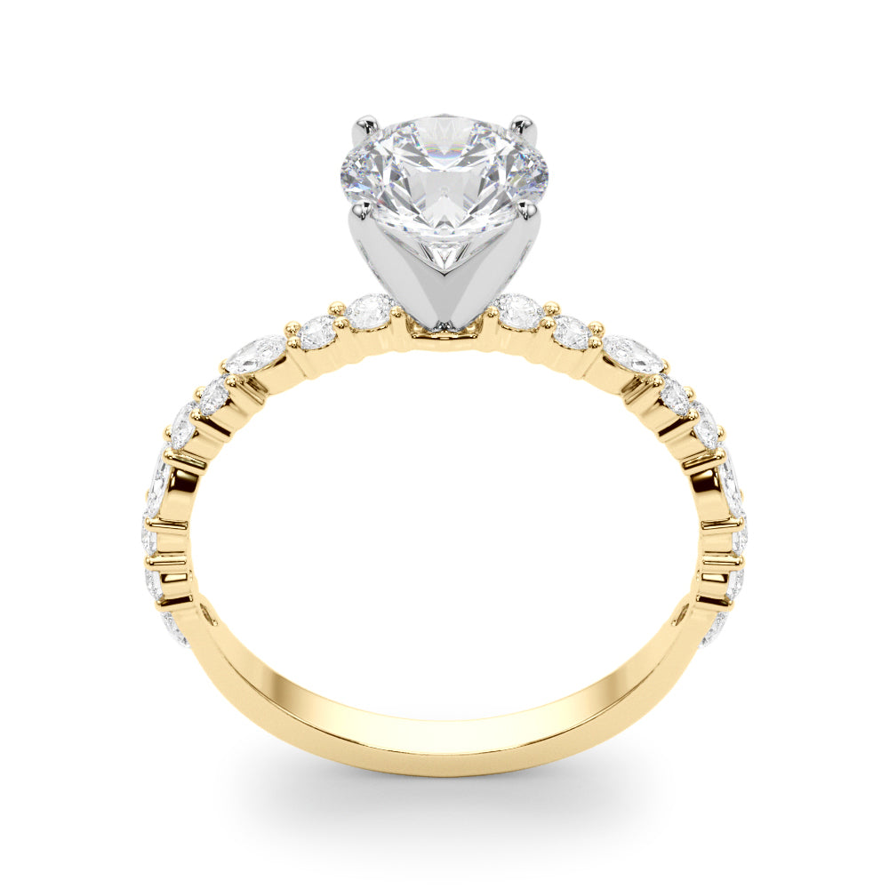 Round Marquise Diamond Engagement Ring · 0.42 ct tw