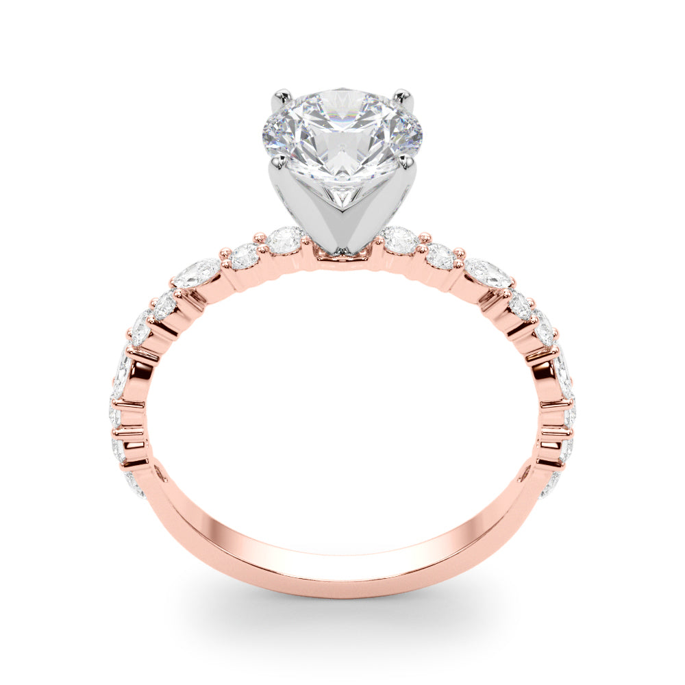 Round Marquise Diamond Engagement Ring · 0.42 ct tw