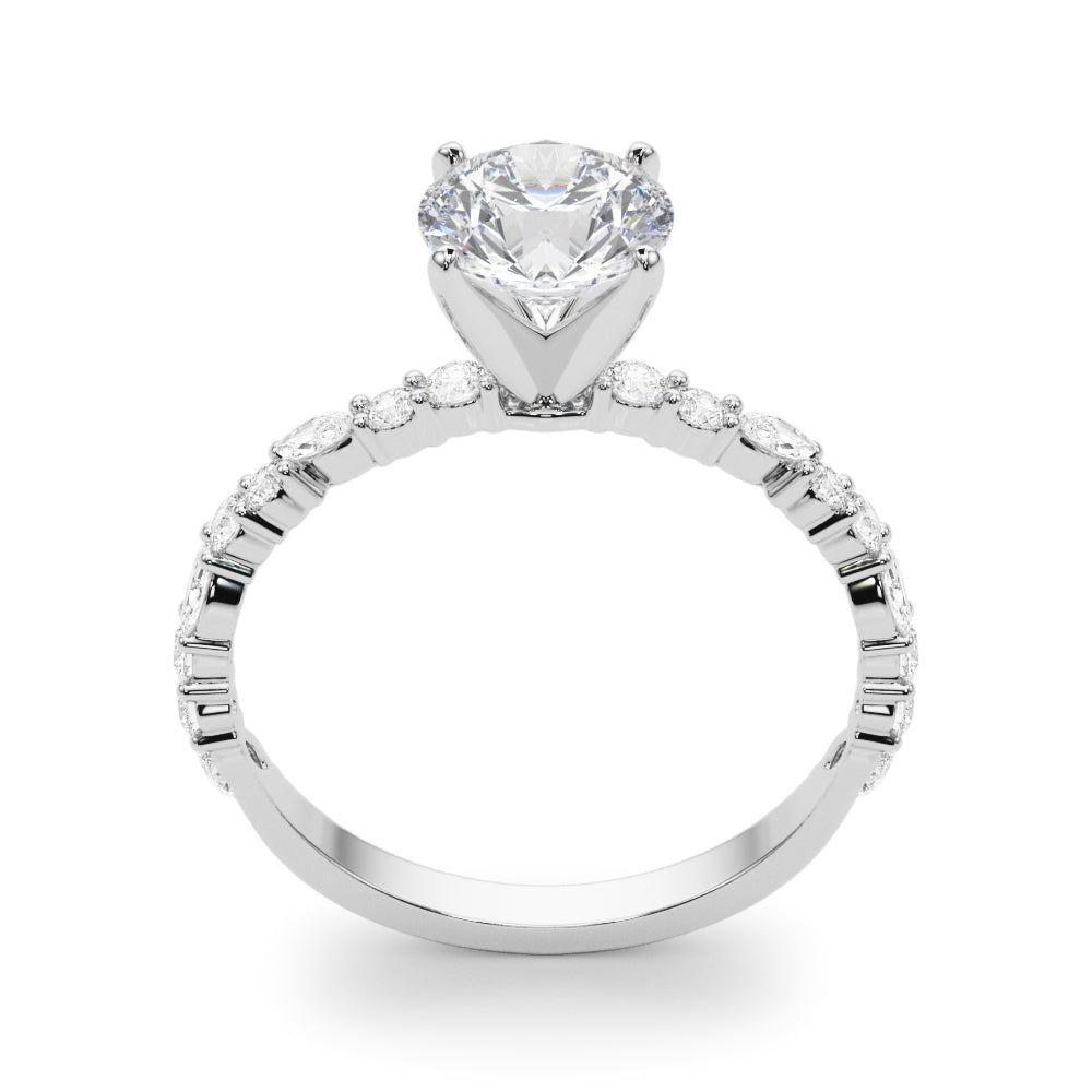 Round Marquise Diamond Engagement Ring · 0.42 ct tw