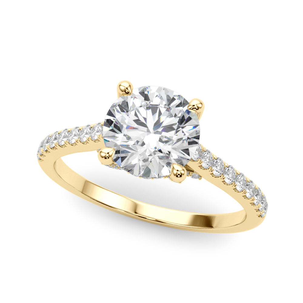 Round Center Diamond Engagement Ring · 1.36 ct tw