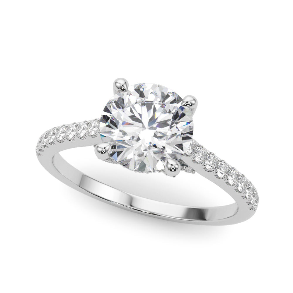 Round Center Diamond Engagement Ring · 1.36 ct tw