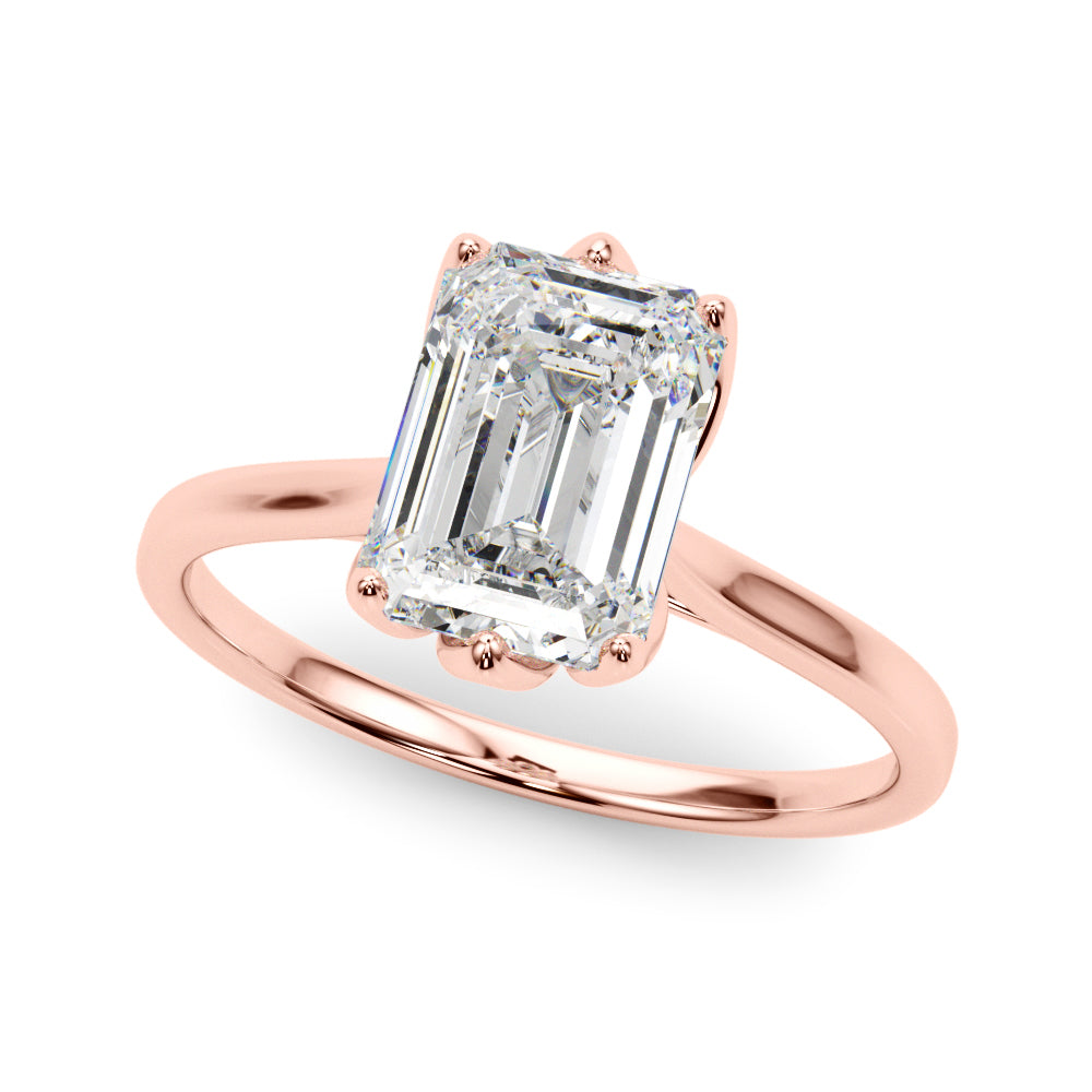 Emerald Cut Solitaire Engagement Ring