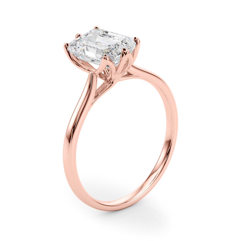 Emerald Cut Solitaire Engagement Ring