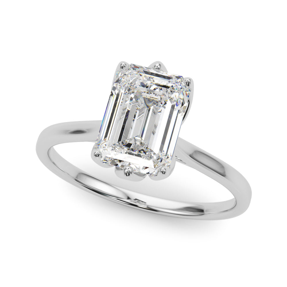 Emerald Cut Solitaire Engagement Ring