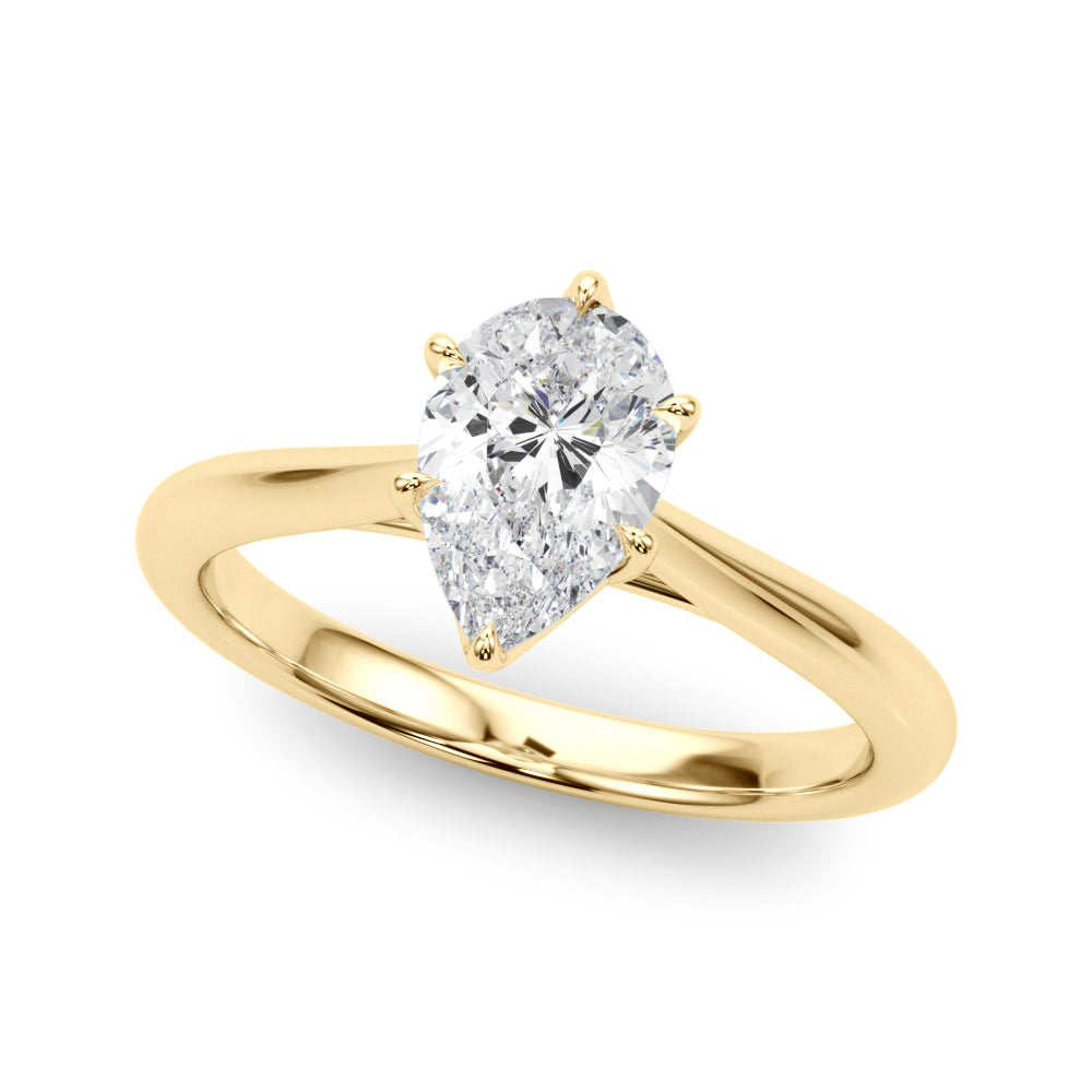 Pear 9.5x6.5 Shape Solitaire Engagement Ring