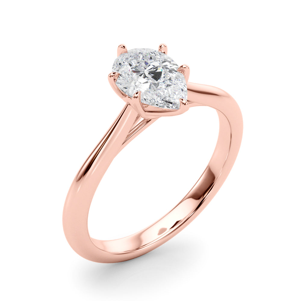 Pear 9.5x6.5 Shape Solitaire Engagement Ring