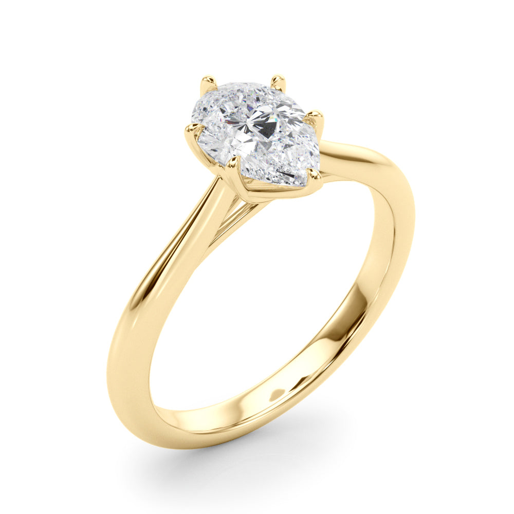 Pear 12.5x5 Shape Solitaire Engagement Ring