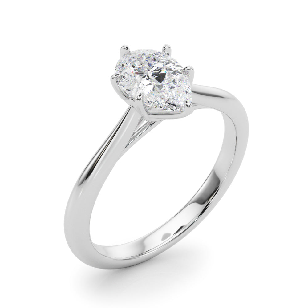Pear 12.5x5 Shape Solitaire Engagement Ring