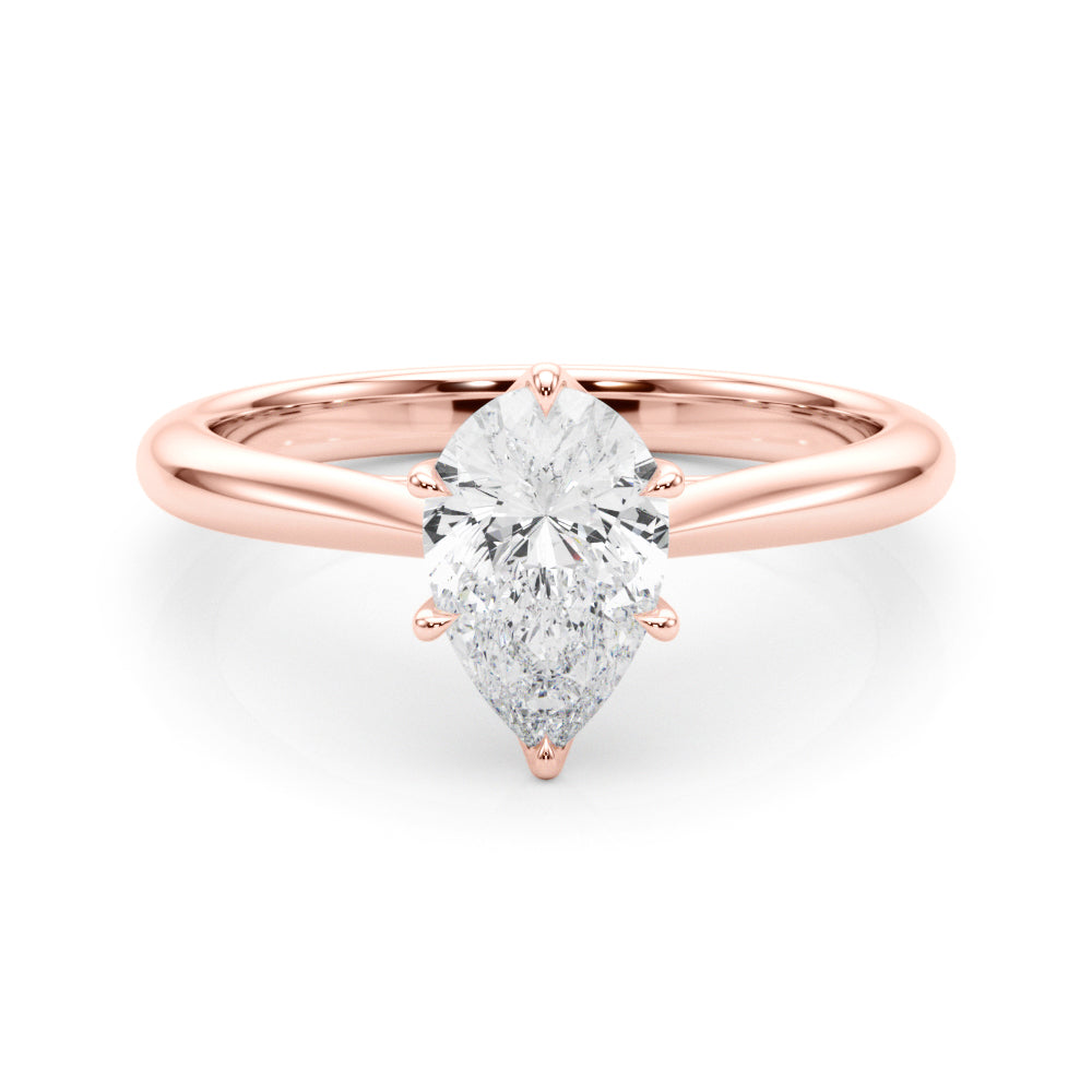 Pear 11.8x7.5 Shape Solitaire Engagement Ring
