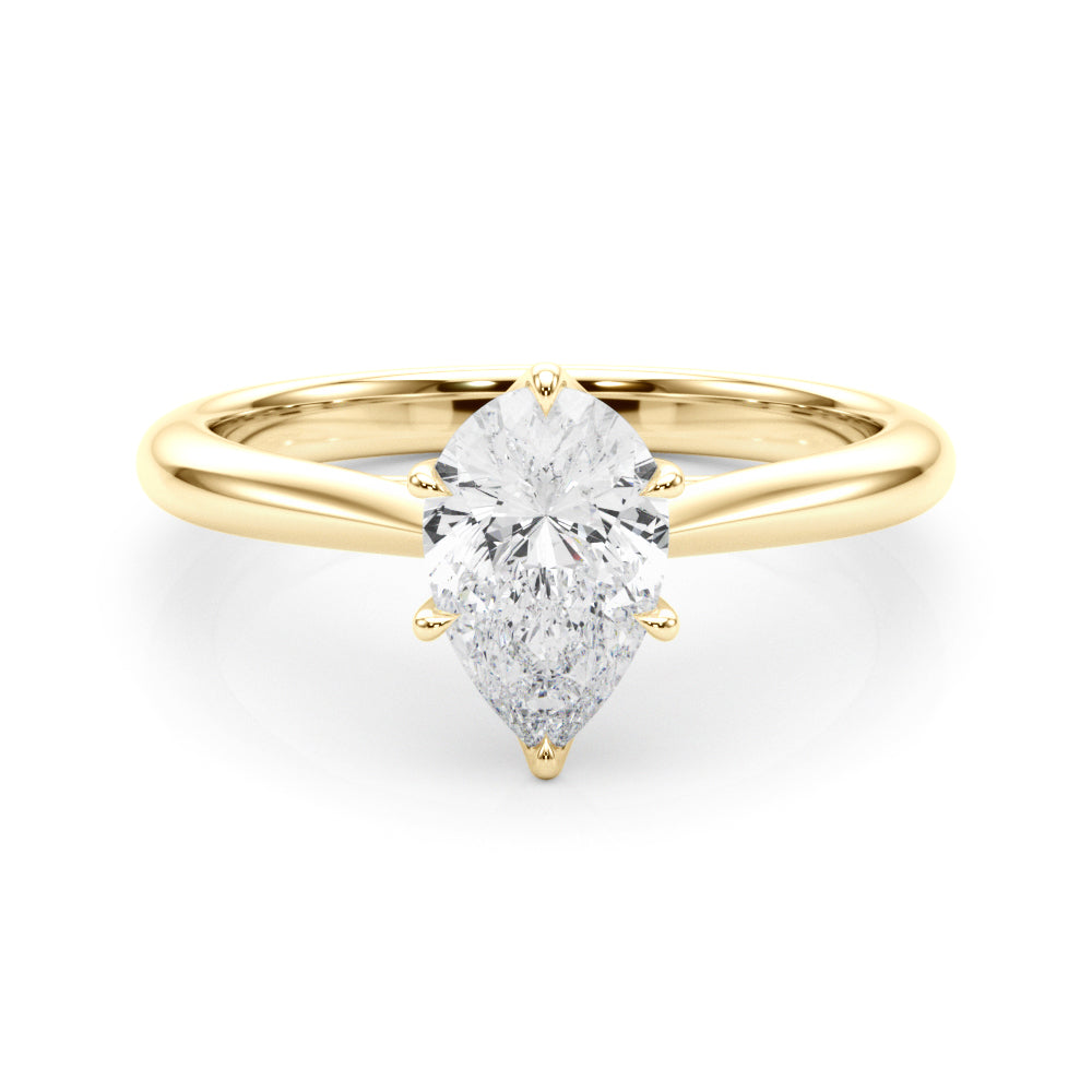 Pear 7.5x5.25 Shape Solitaire Engagement Ring