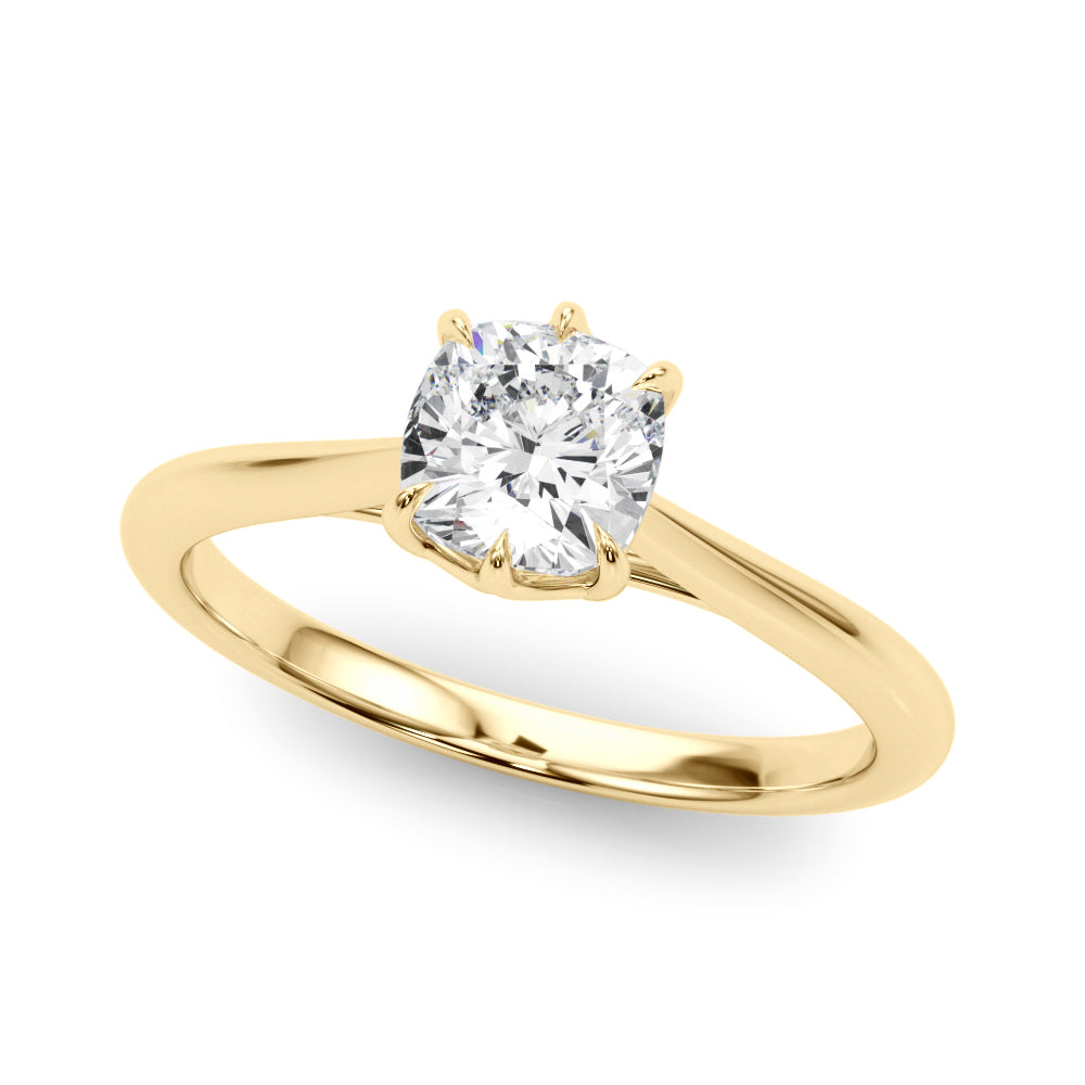 Cushion 3.8x3.8 Diamond Solitaire Engagement Ring · 0.33 ct tw