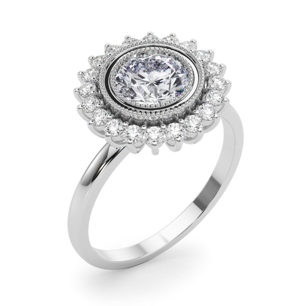 Round Center Diamond Engagement Ring · 1.35 ct tw
