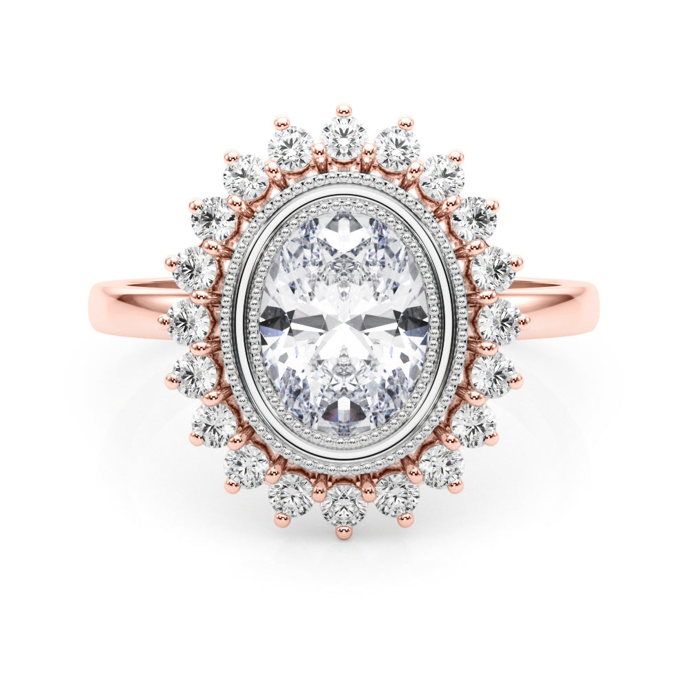 Oval Center Diamond Engagement Ring · 0.69 ct tw