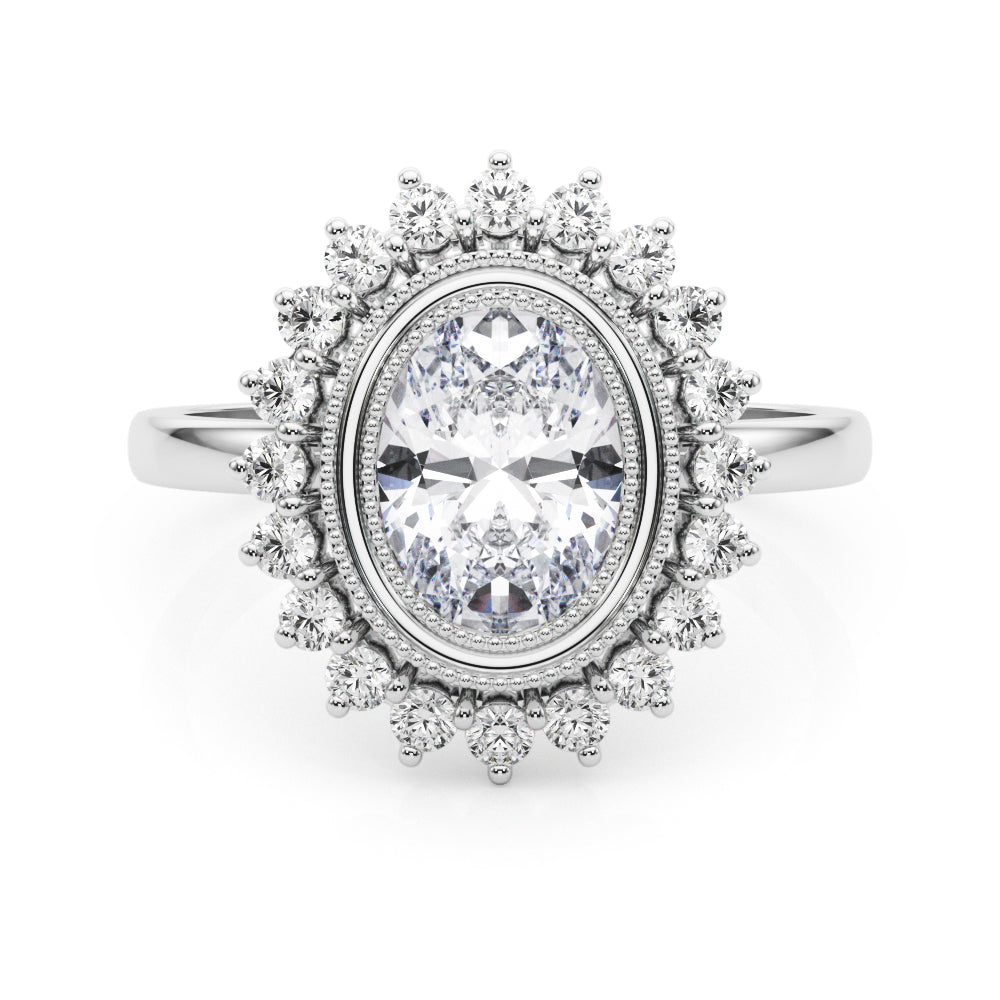 Oval Center Diamond Engagement Ring · 1.26 ct tw