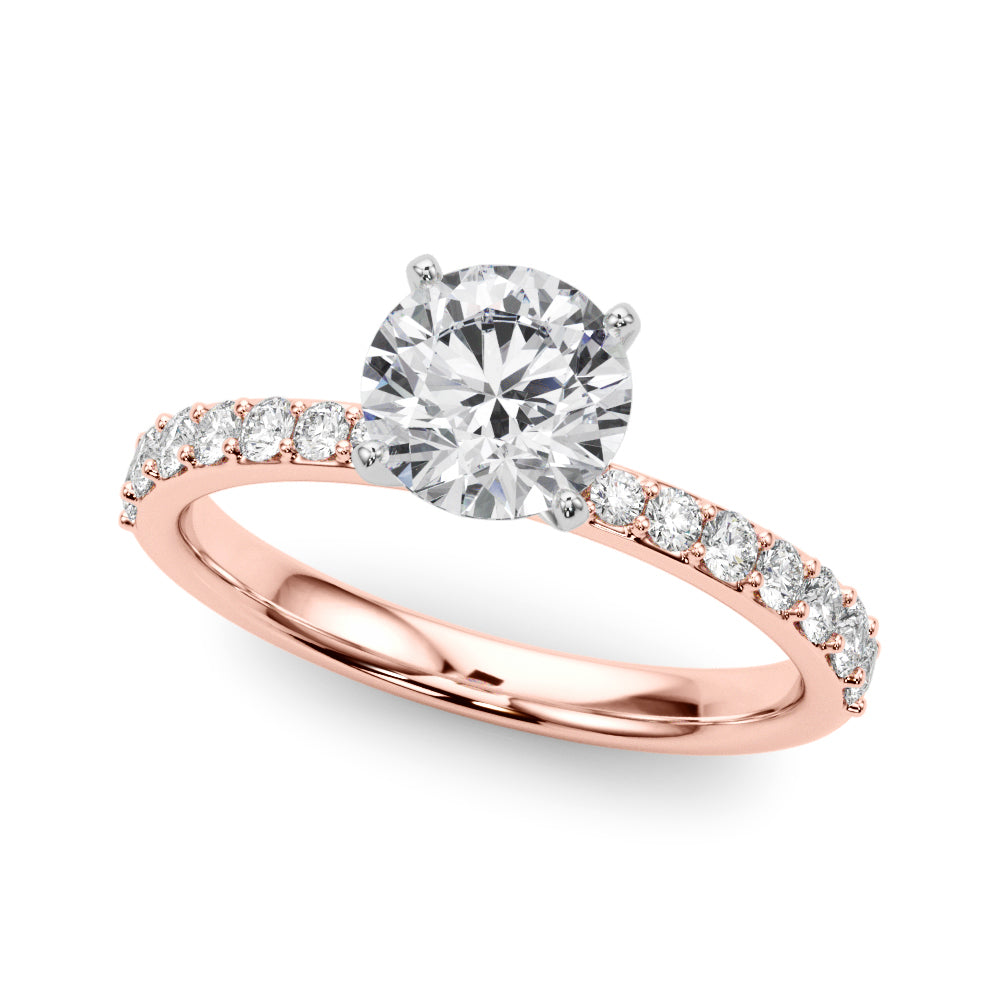 Single Row Diamond Engagement Ring · 0.34 ct tw