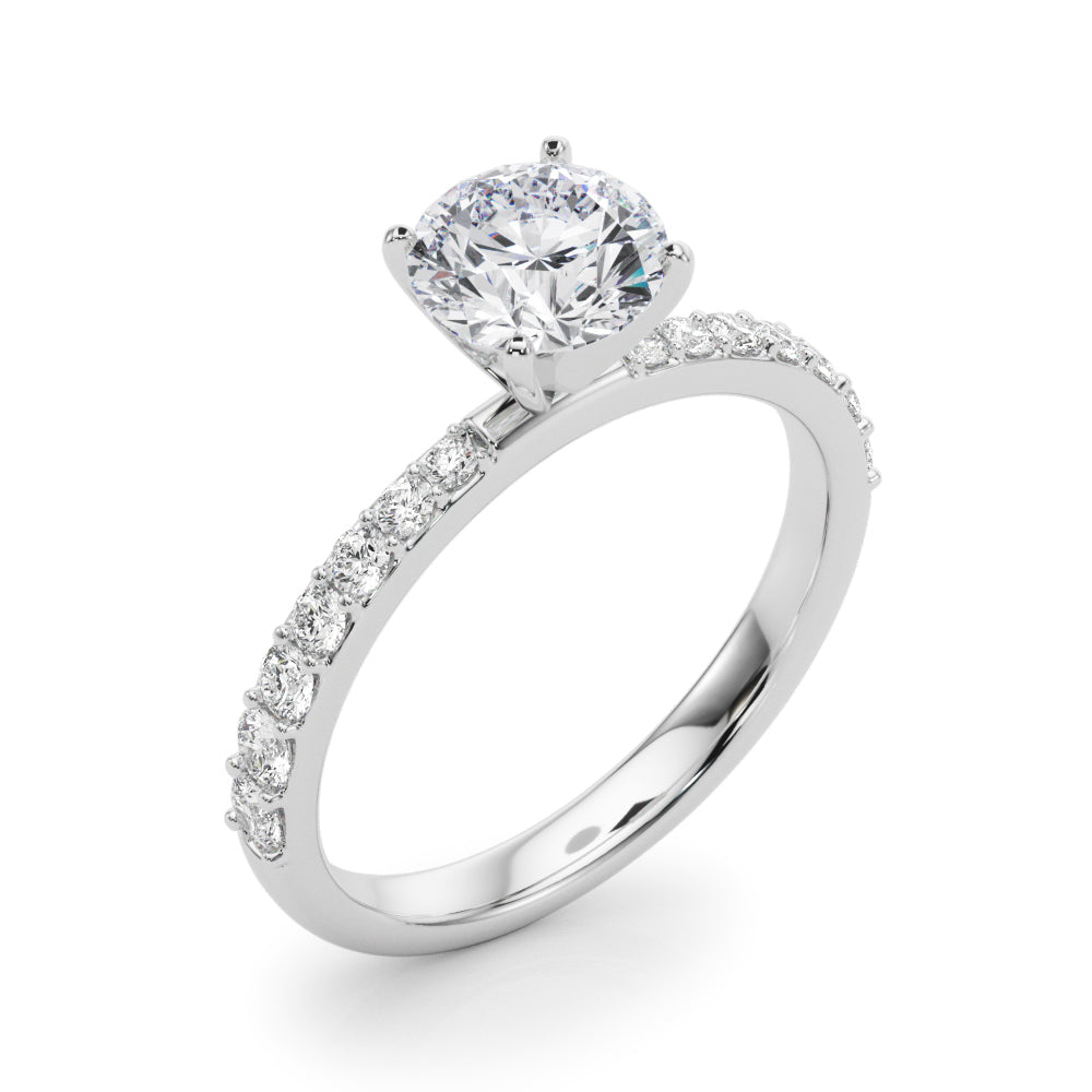 Single Row Diamond Engagement Ring · 0.34 ct tw