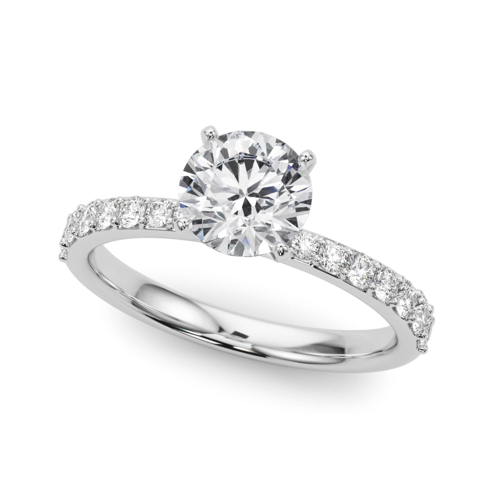 Single Row Diamond Engagement Ring · 0.34 ct tw