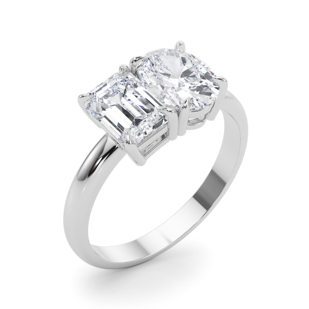 Emerald Cut Oval Diamond Fashion Ring · 3.00 ct tw