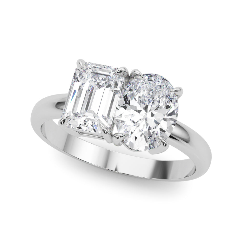 Emerald Cut Oval Diamond Fashion Ring · 3.00 ct tw