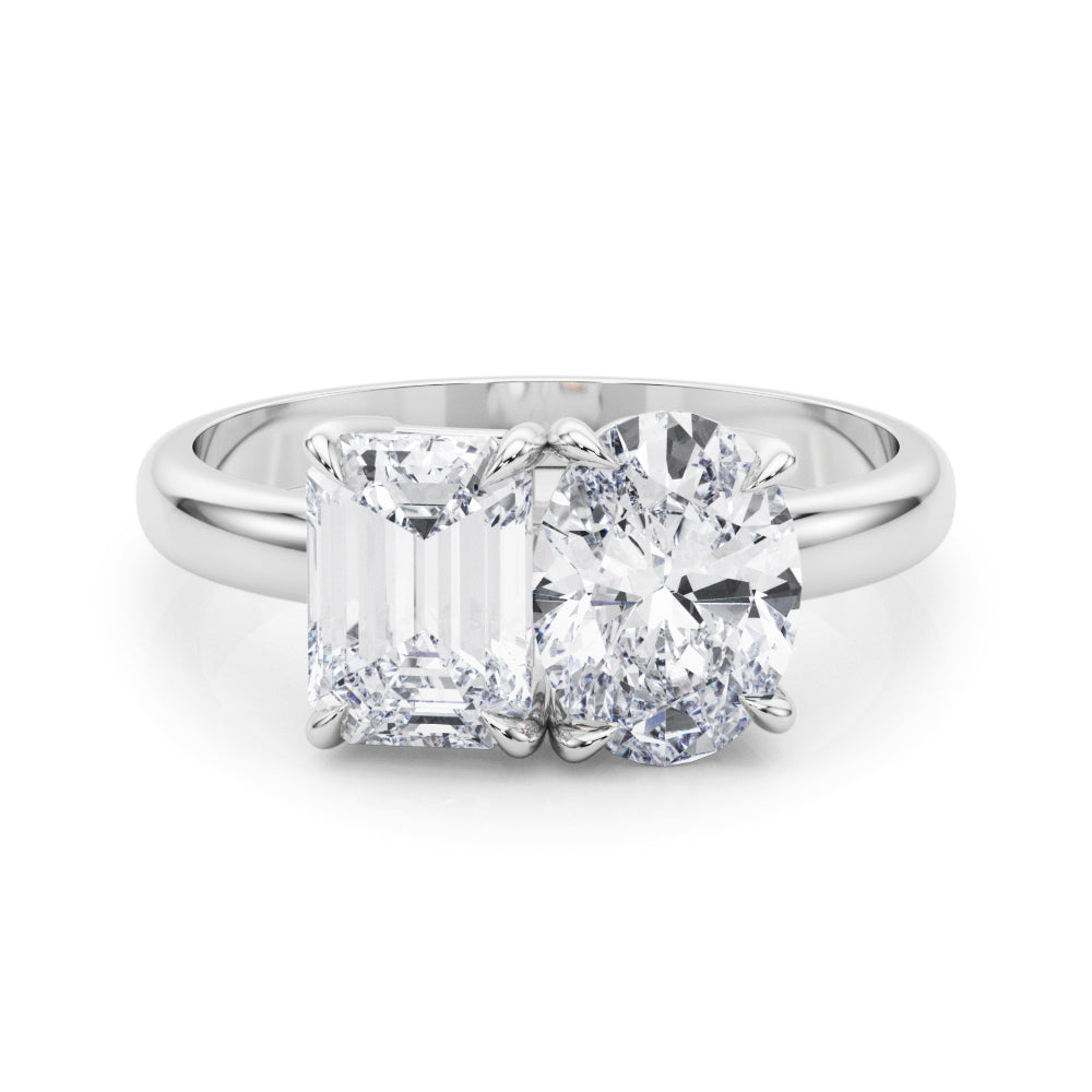 Emerald Cut Oval Diamond Fashion Ring · 3.00 ct tw