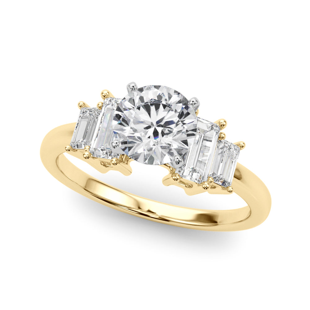 Marquise Center & SB Diamond Engagement Ring · 0.64 ct tw
