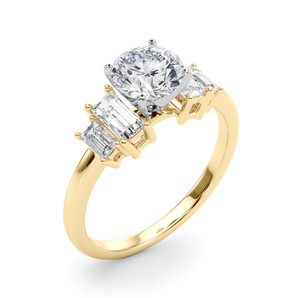 Marquise Center & SB Diamond Engagement Ring · 0.64 ct tw