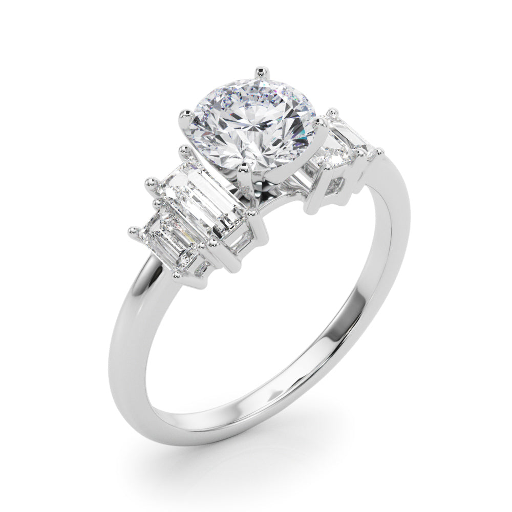 Marquise Center & SB Diamond Engagement Ring · 0.64 ct tw
