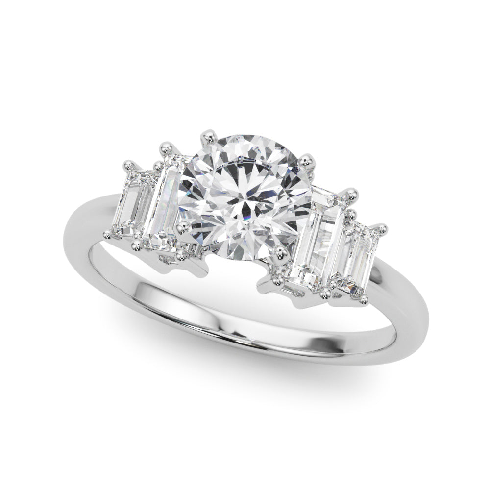 Marquise Center & SB Diamond Engagement Ring · 0.64 ct tw