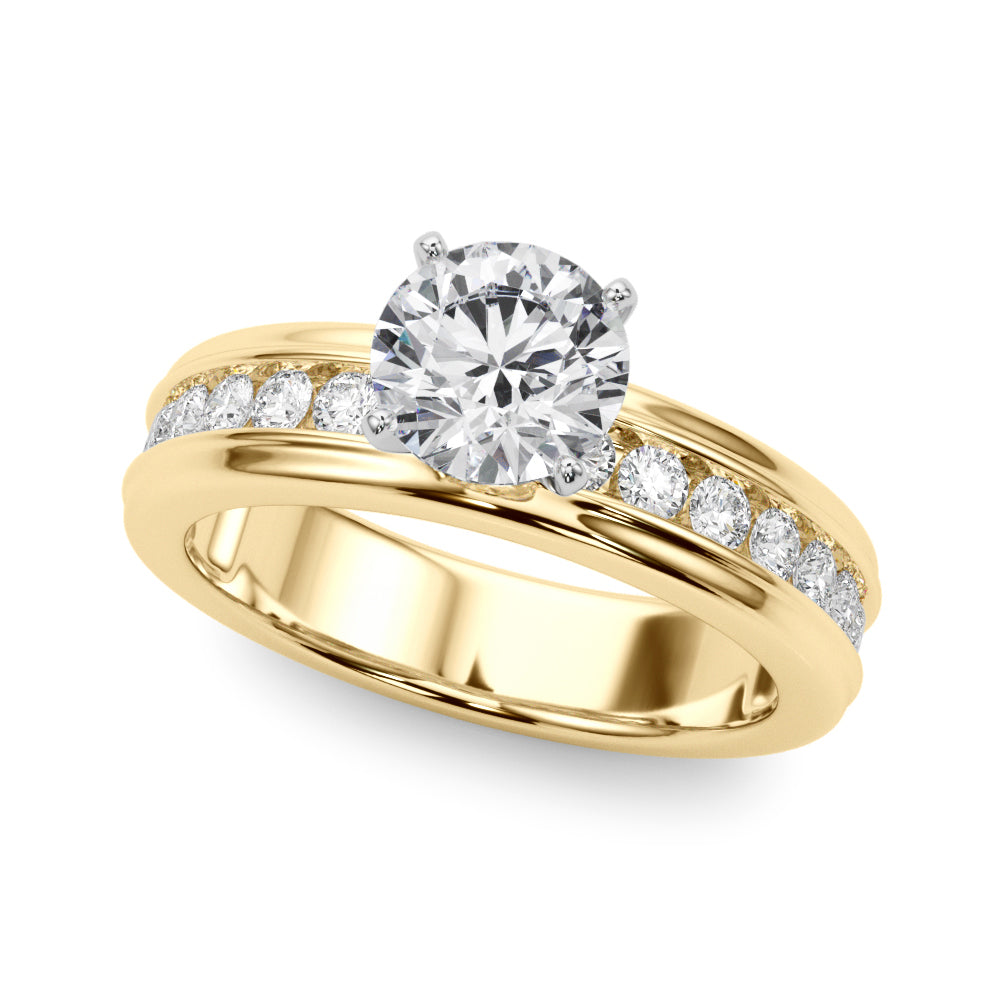 Channel Set Diamond Engagement Ring · 0.48 ct tw