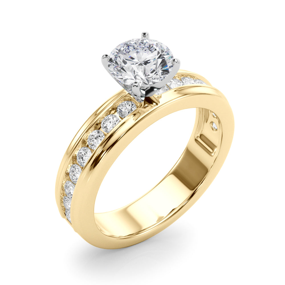 Channel Set Diamond Engagement Ring · 0.48 ct tw