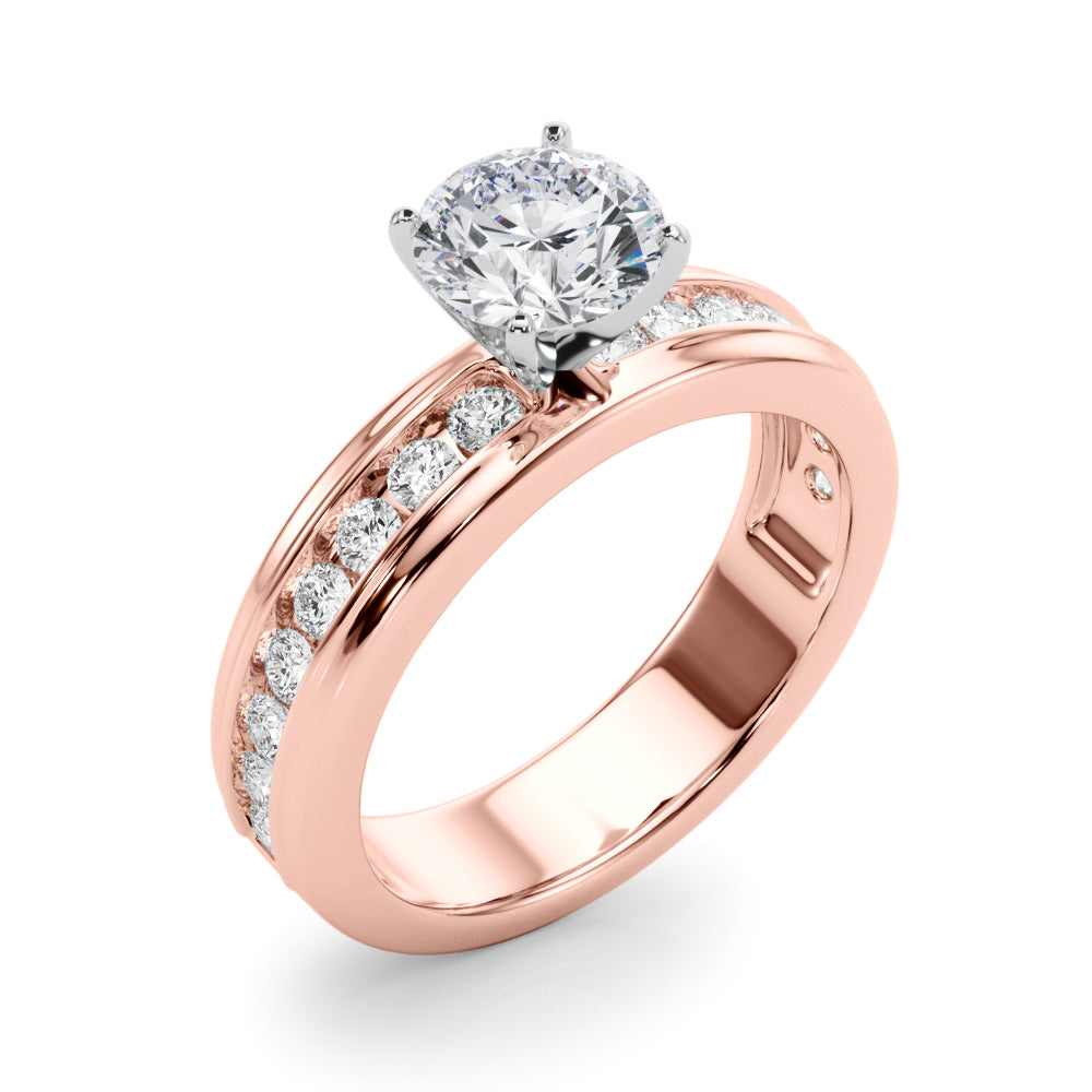 Channel Set Diamond Engagement Ring · 0.48 ct tw