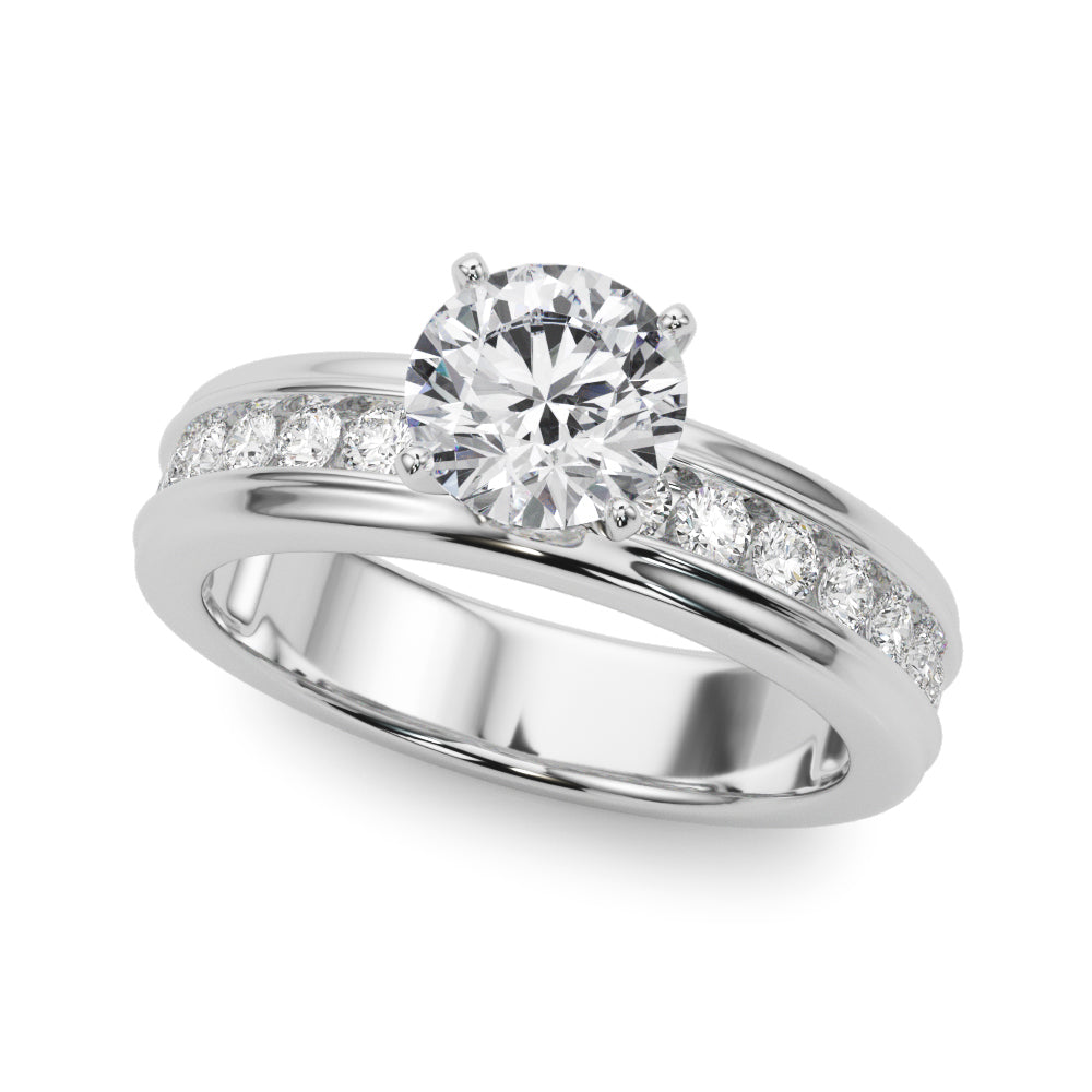 Channel Set Diamond Engagement Ring · 0.48 ct tw