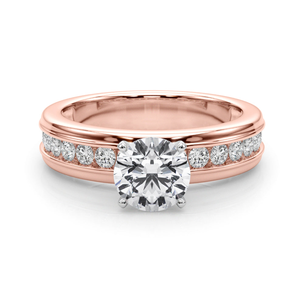 Channel Set Diamond Engagement Ring · 0.48 ct tw