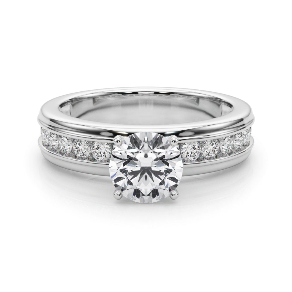 Channel Set Diamond Engagement Ring · 0.48 ct tw