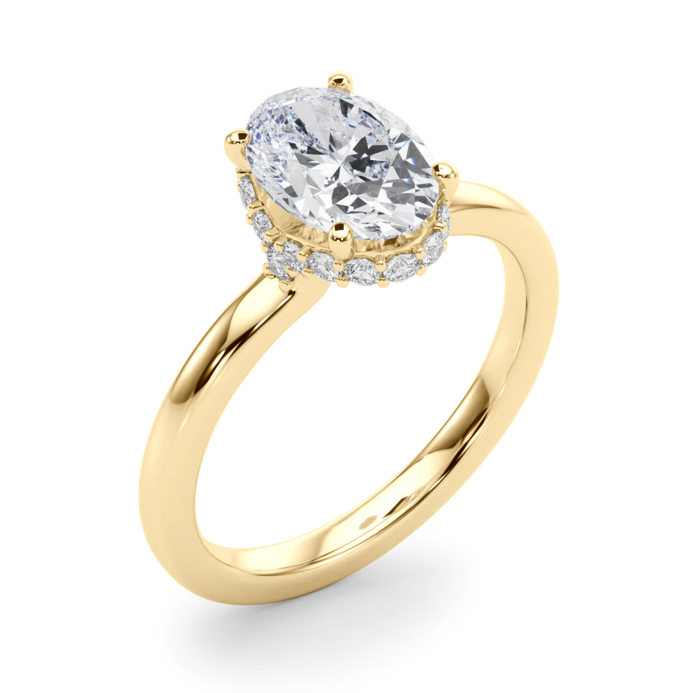 Oval Hidden Halo Center Diamond Engagement Ring · 2.17 ct tw
