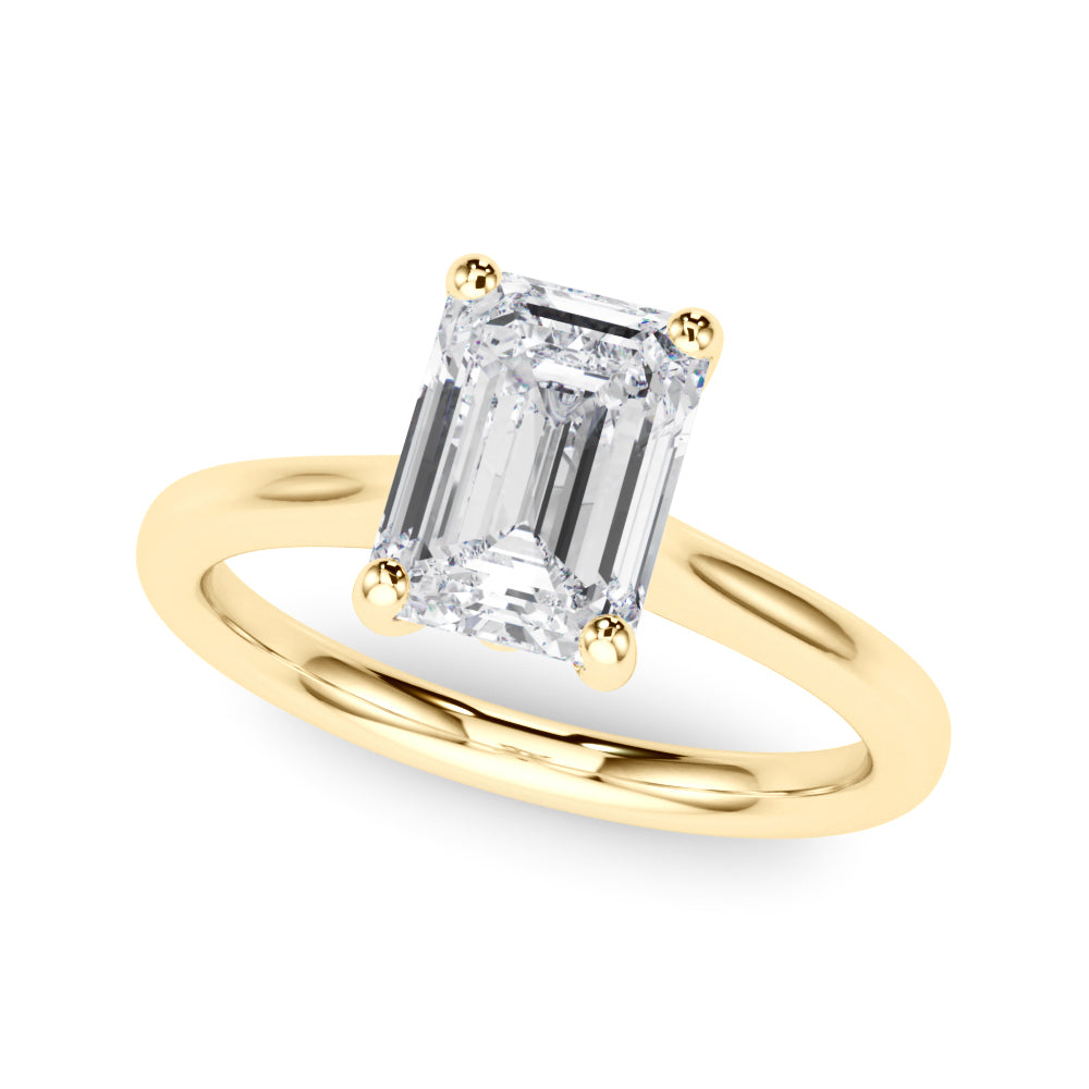 Emerald Cut Solitaire Engagement Ring