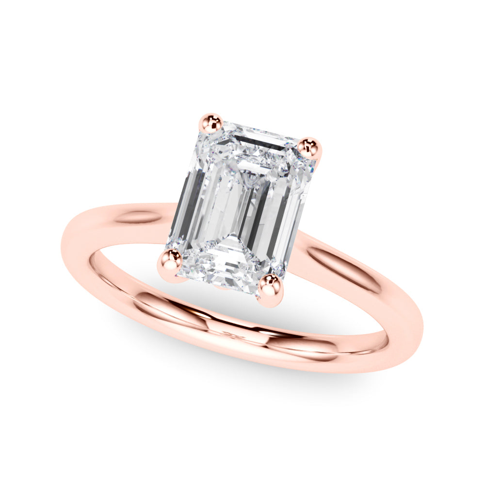 Emerald Cut Solitaire Engagement Ring