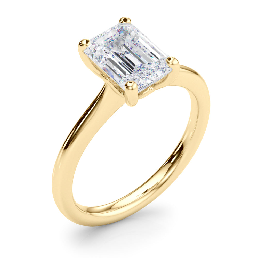 Emerald Cut Solitaire Engagement Ring