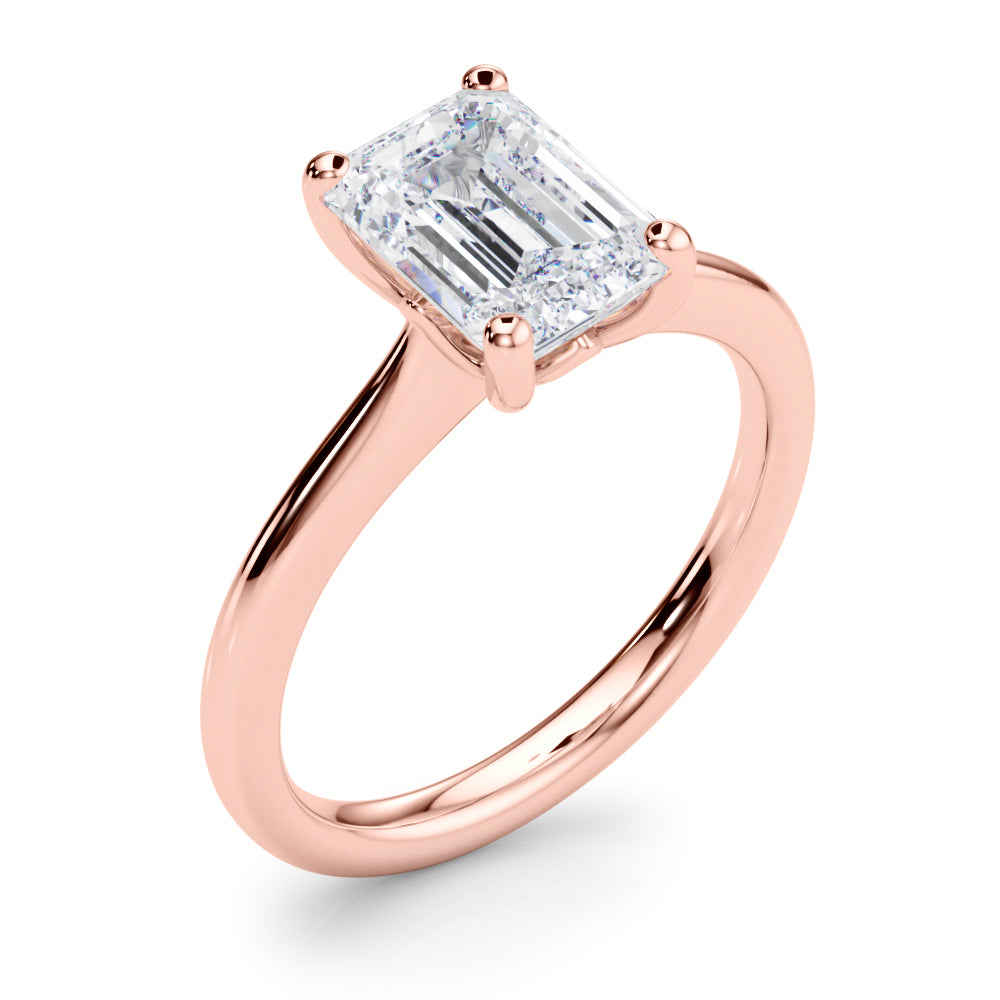 Emerald Cut Solitaire Engagement Ring