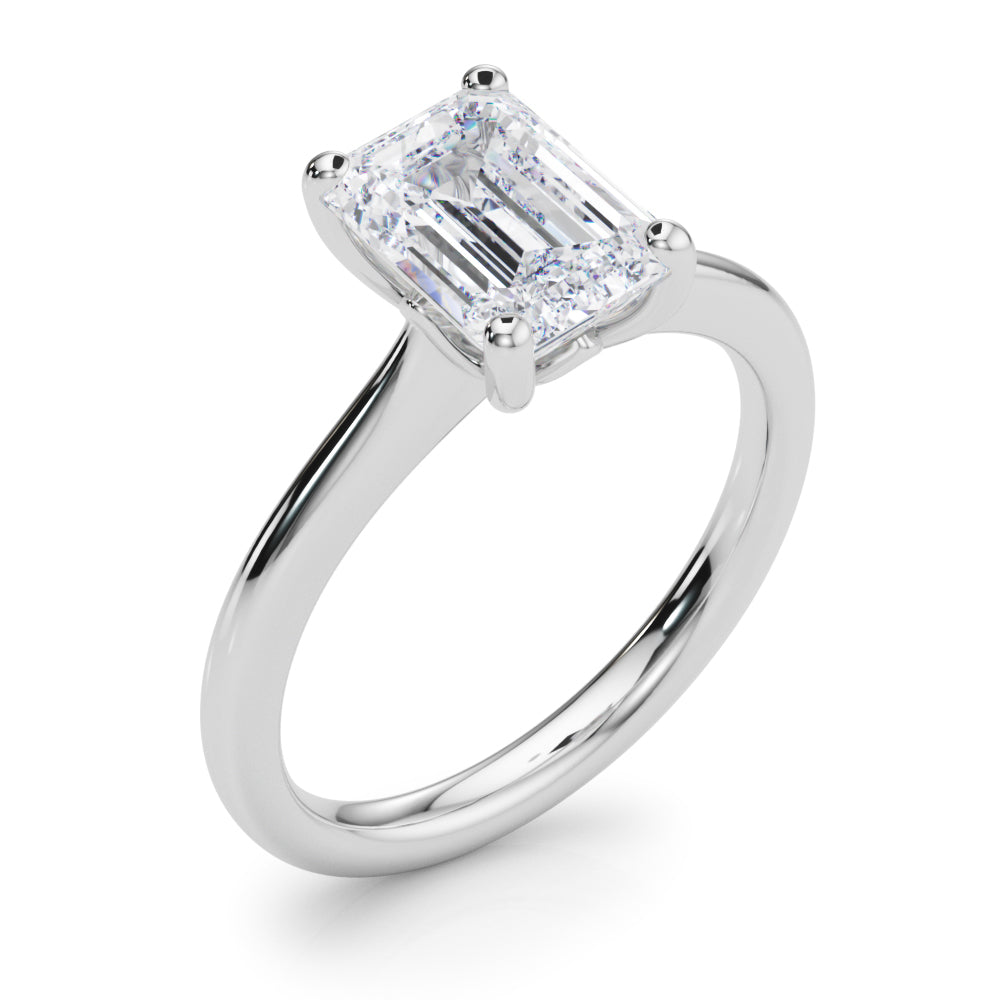 Emerald Cut Solitaire Engagement Ring