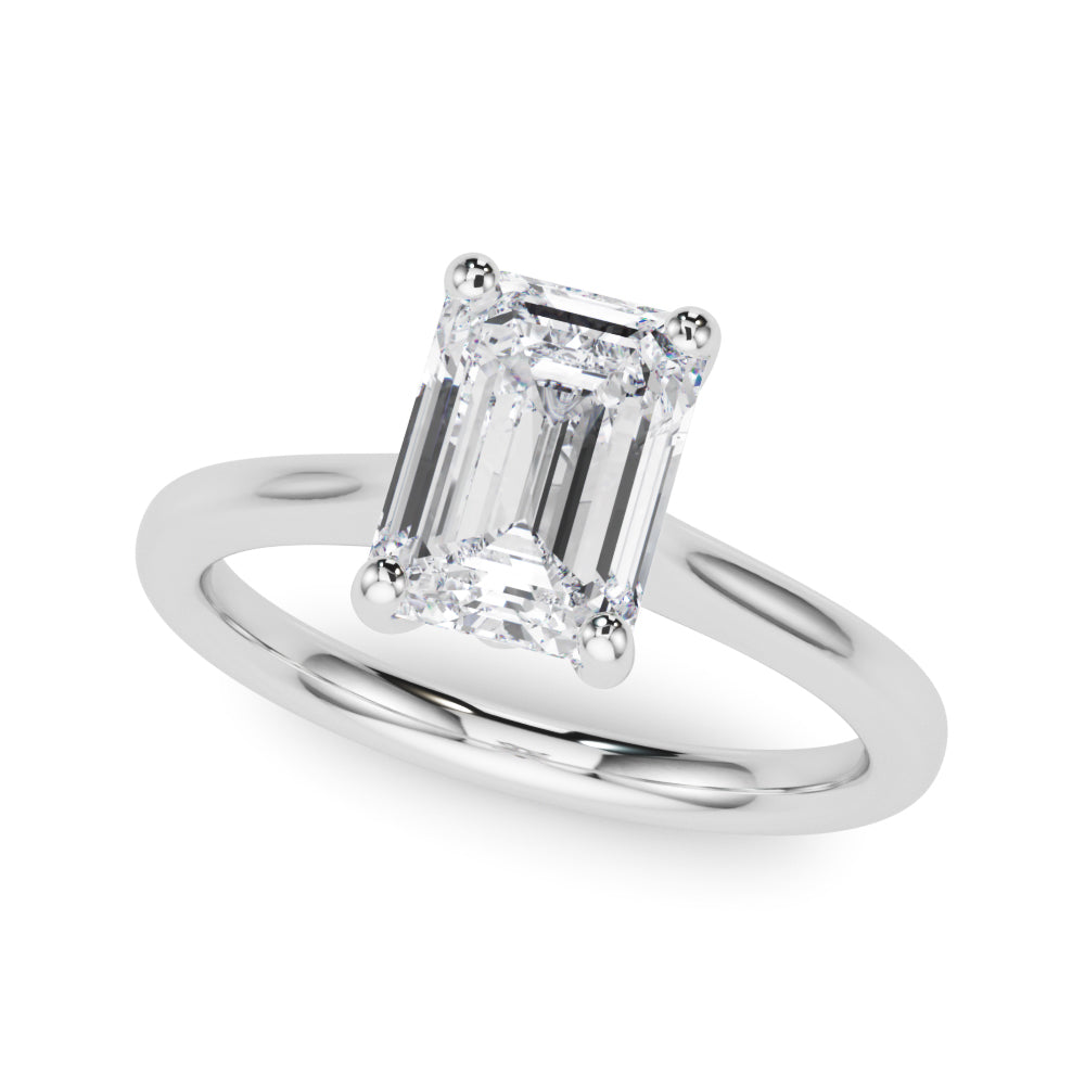 Emerald Cut Solitaire Engagement Ring